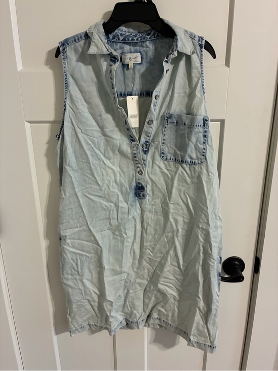 Lou & Grey Dresses & Skirts - Lou & Grey Light Blue Sleeveless Denim Tunic
